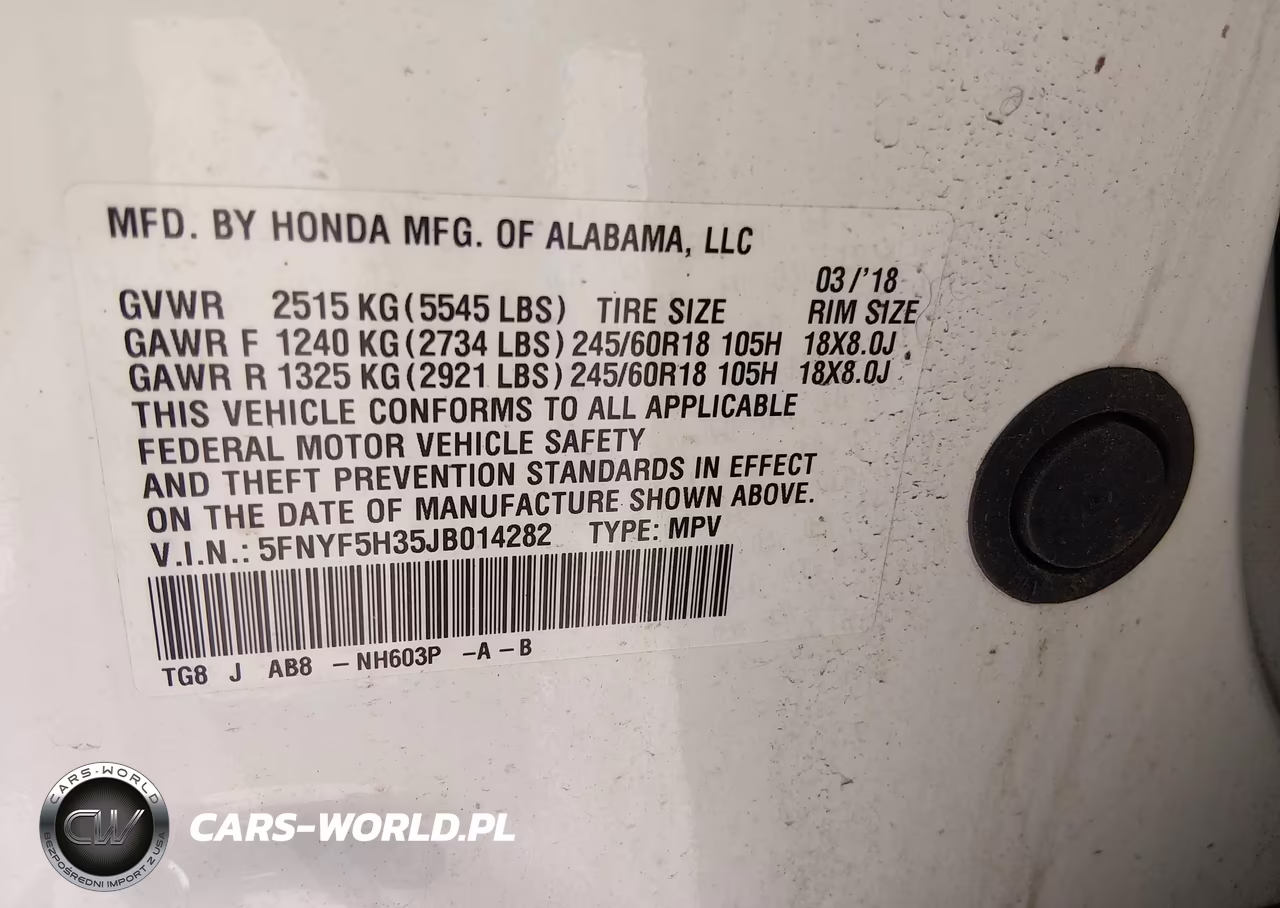 2018 Honda Pilot Ex VIN:5FNYF5H35JB014282 - 9