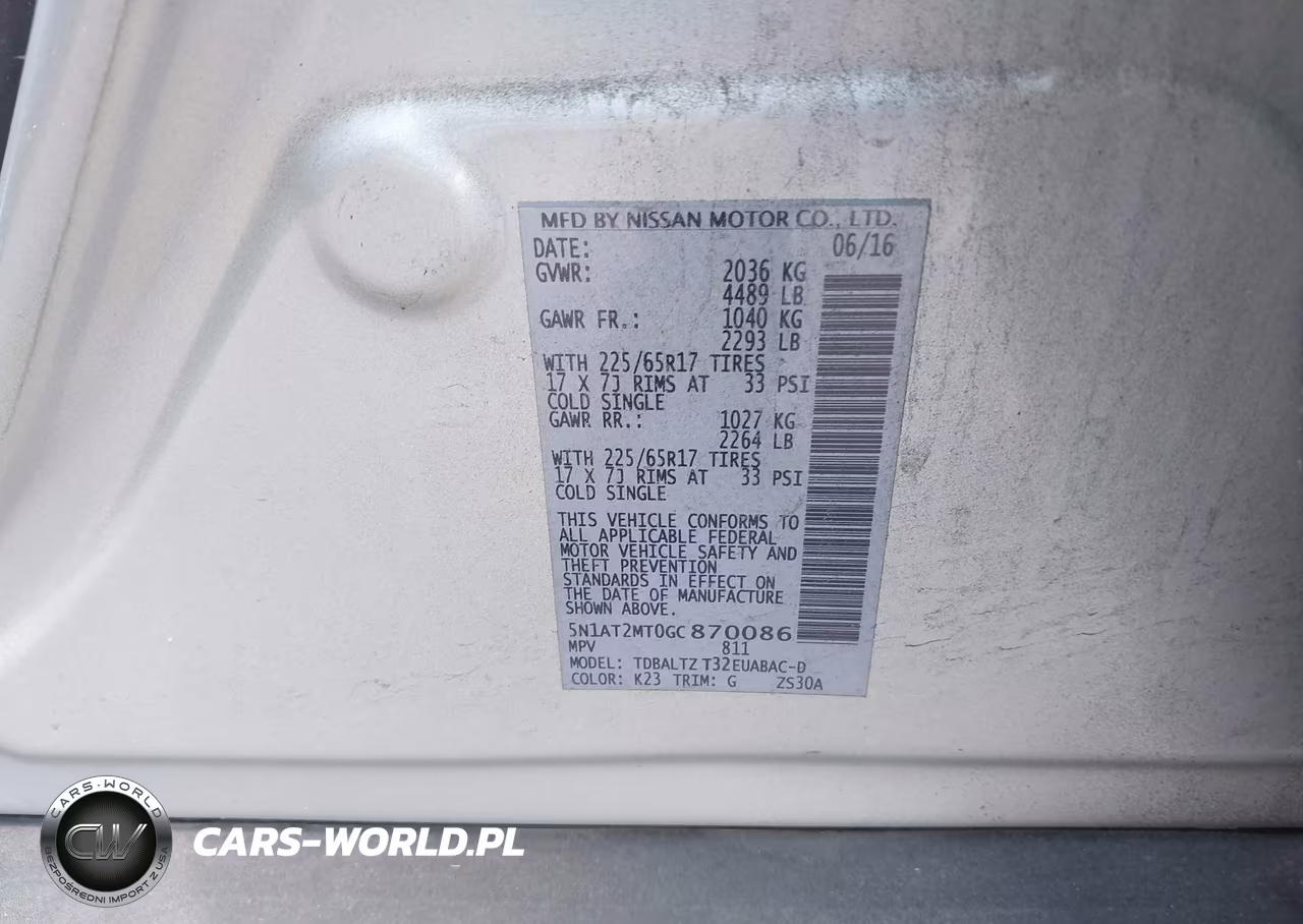 2016 Nissan Rogue Sv VIN:5N1AT2MT0GC870086 - 9