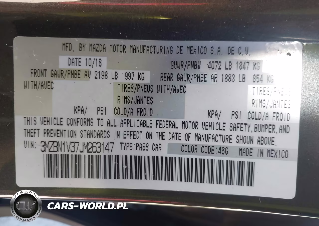 2018 Mazda Mazda3 Touring VIN:3MZBN1V37JM263147 - 9