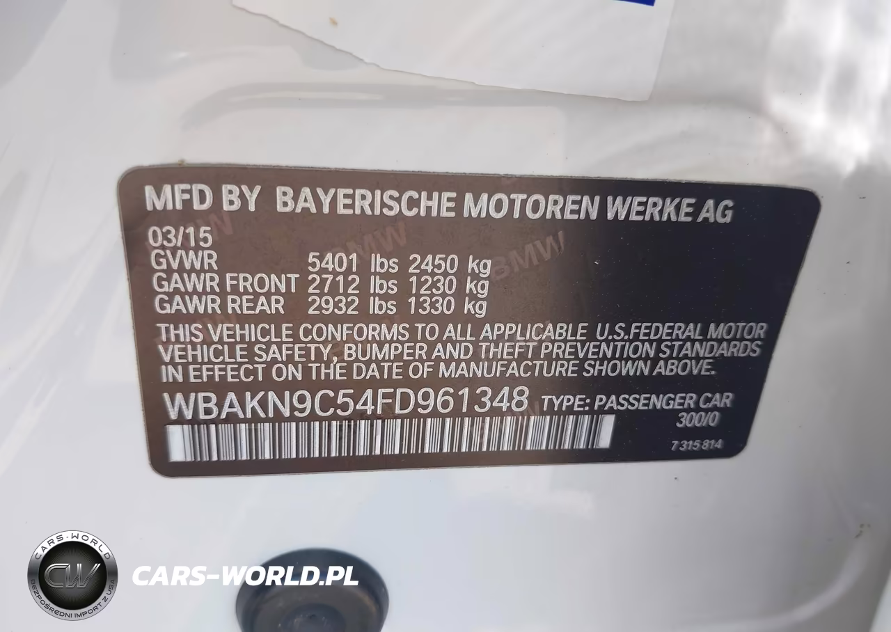 2015 BMW 550I VIN:WBAKN9C54FD961348 - 9