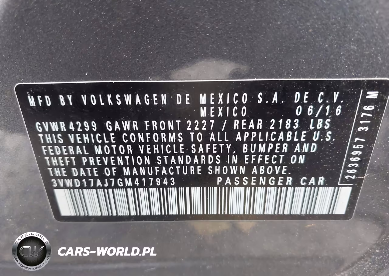 2016 Volkswagen Jetta 1.8T Sport VIN:3VWD17AJ7GM417943 - 9