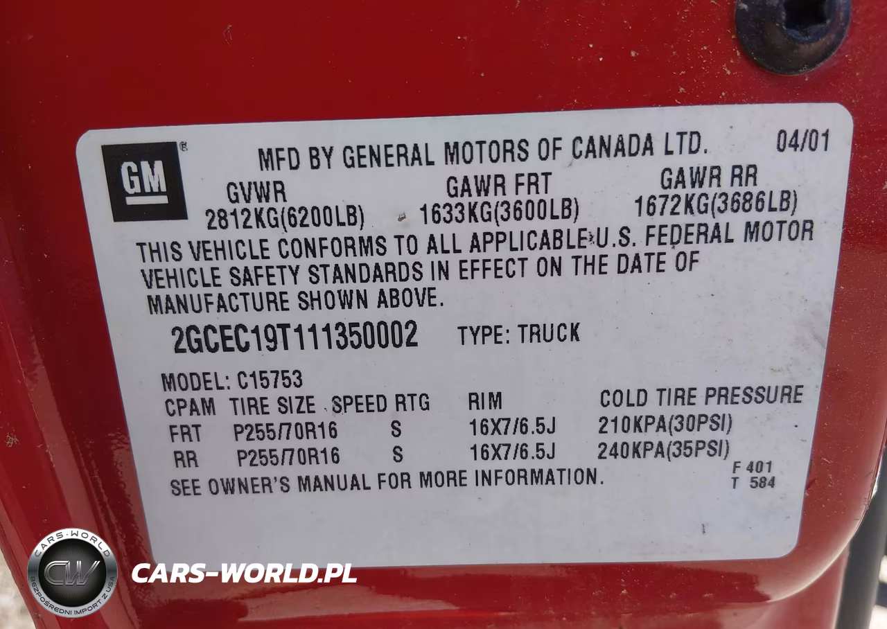 2001 Chevrolet Silverado 1500 Ls VIN:2GCEC19T111350002 - 9