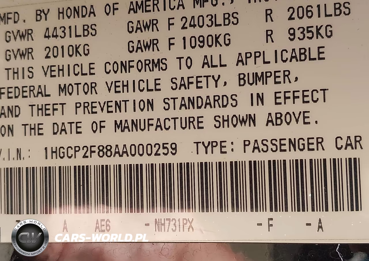 2010 Honda Accord 2.4 Ex-L VIN:1HGCP2F88AA000259 - 9