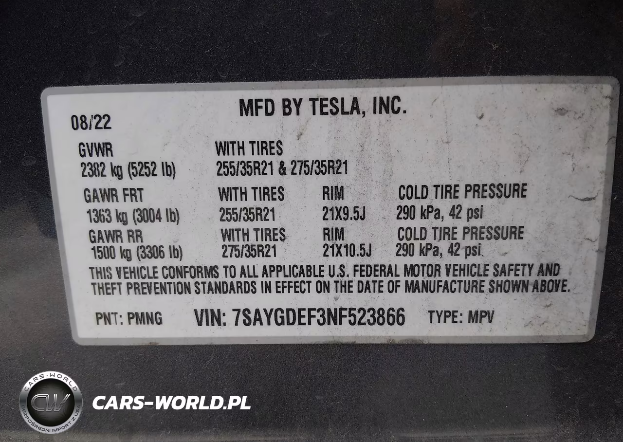 2022 Tesla Model Y Performance Dual Motor All-Wheel Drive VIN:7SAYGDEF3NF523866 - 9