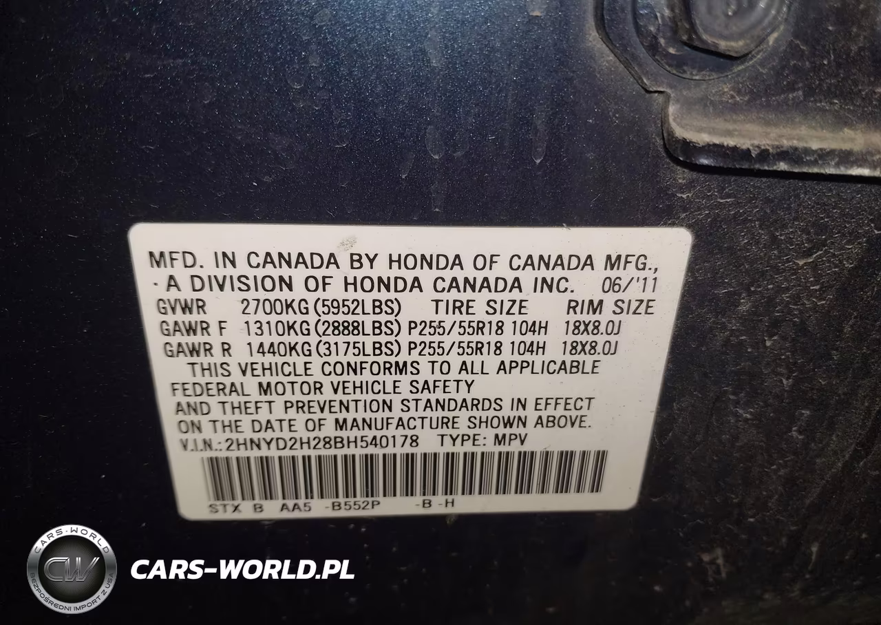 2011 Acura Mdx VIN:2HNYD2H28BH540178 - 9