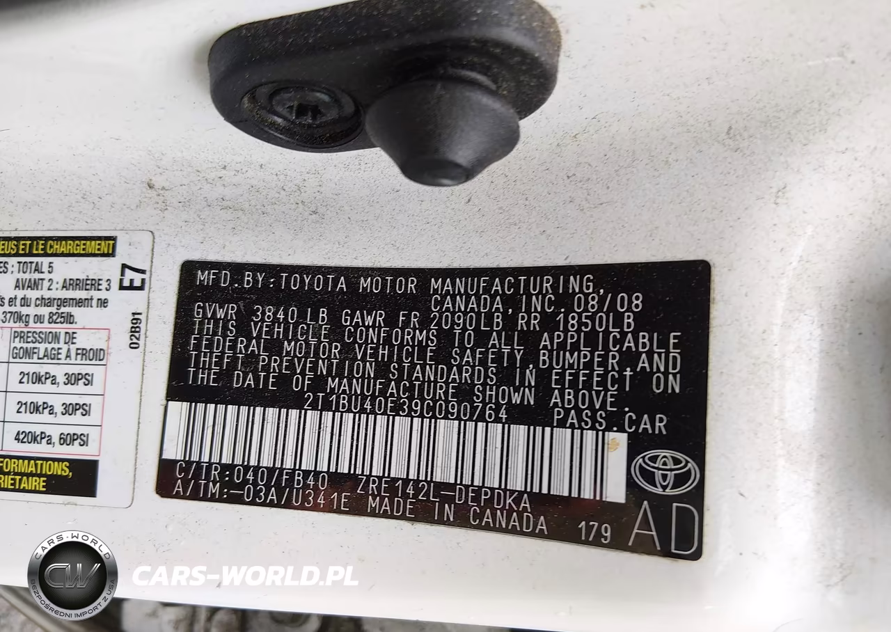 2009 Toyota Corolla Le VIN:2T1BU40E39C090764 - 9