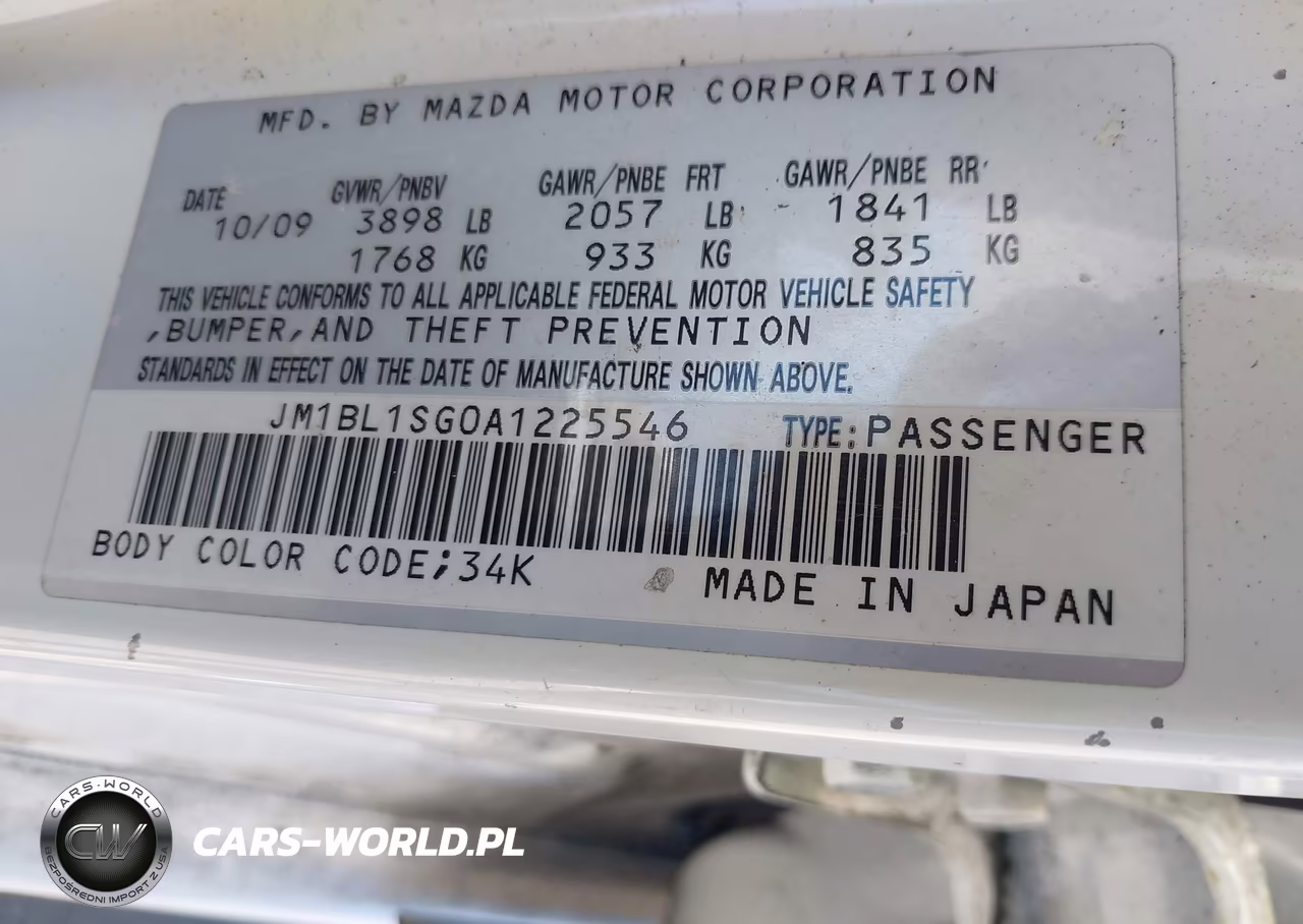 2010 Mazda Mazda3 I Sport VIN:JM1BL1SG0A1225546 - 9