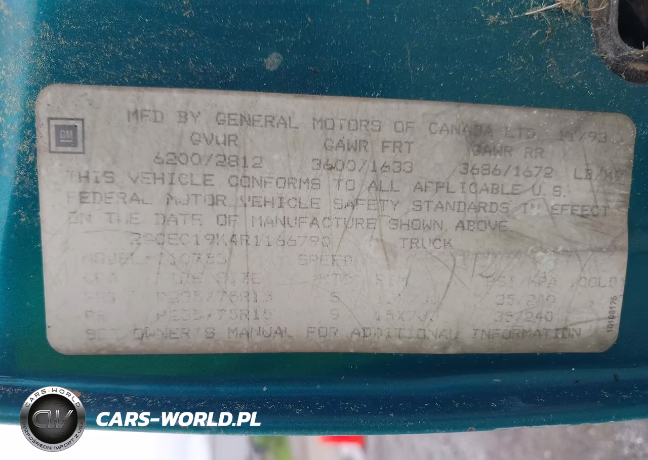 1994 Chevrolet Gmt-400 C1500 VIN:2GCEC19K4R1166790 - 9