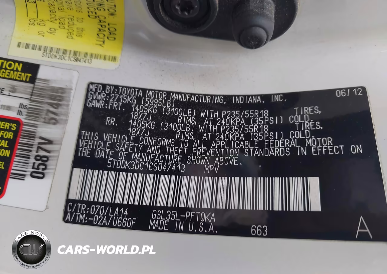 2012 Toyota Sienna Limited 7 Passenger VIN:5TDDK3DC1CS047413 - 9