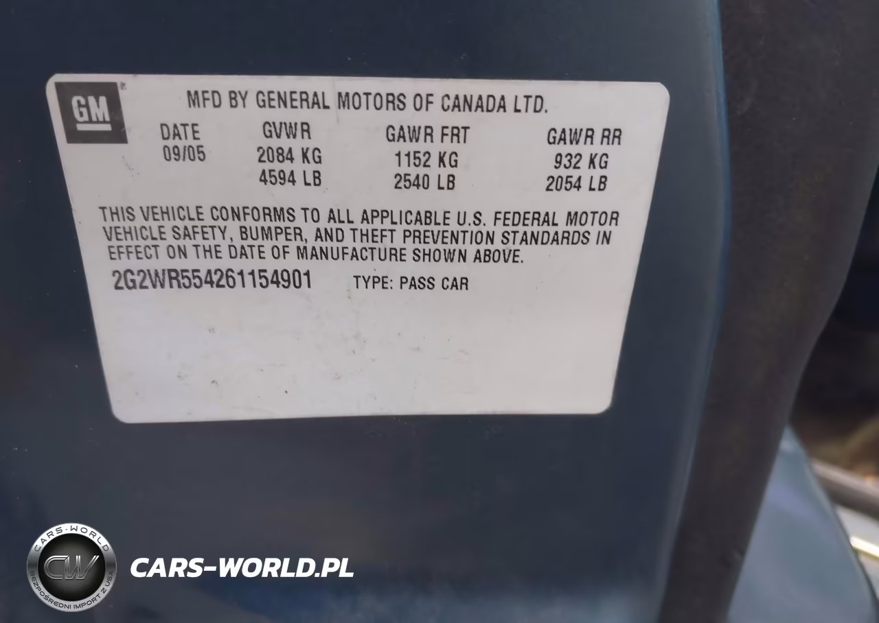 2006 Pontiac Grand Prix Gt VIN:2G2WR554261154901 - 9