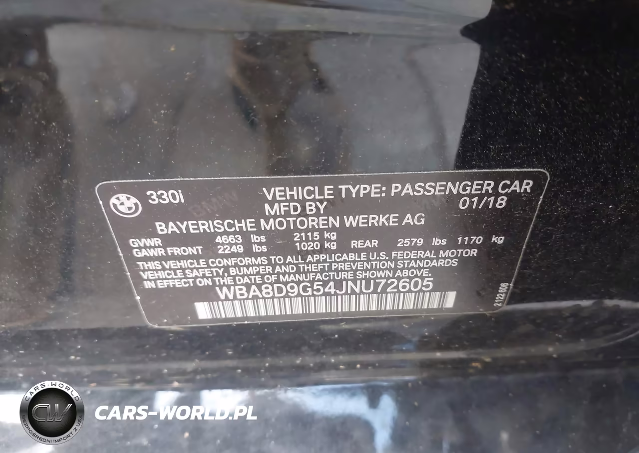 2018 BMW 330I xDrive VIN:WBA8D9G54JNU72605 - 9