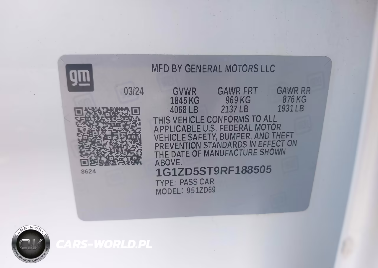 2024 Chevrolet Malibu Fwd 1Lt VIN:1G1ZD5ST9RF188505 - 9