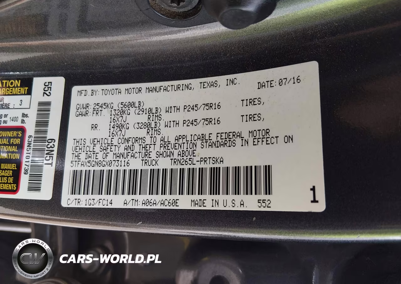 2016 Toyota Tacoma Sr5 VIN:5TFAX5GN8GX073116 - 9