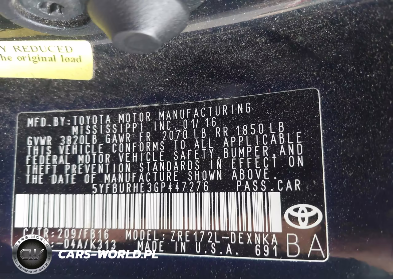 2016 Toyota Corolla Le VIN:5YFBURHE3GP447276 - 9