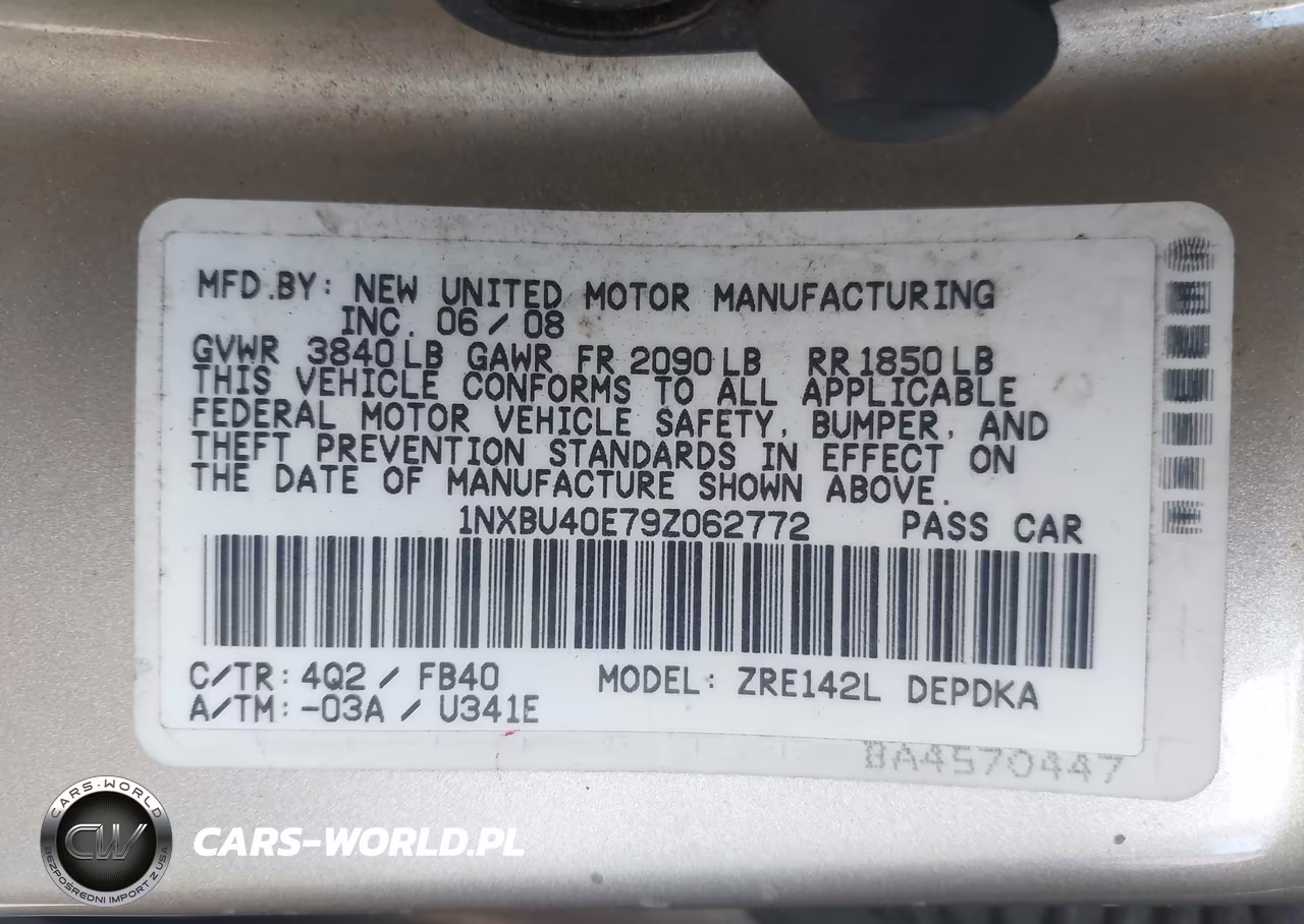 2009 Toyota Corolla Le VIN:1NXBU40E79Z062772 - 9