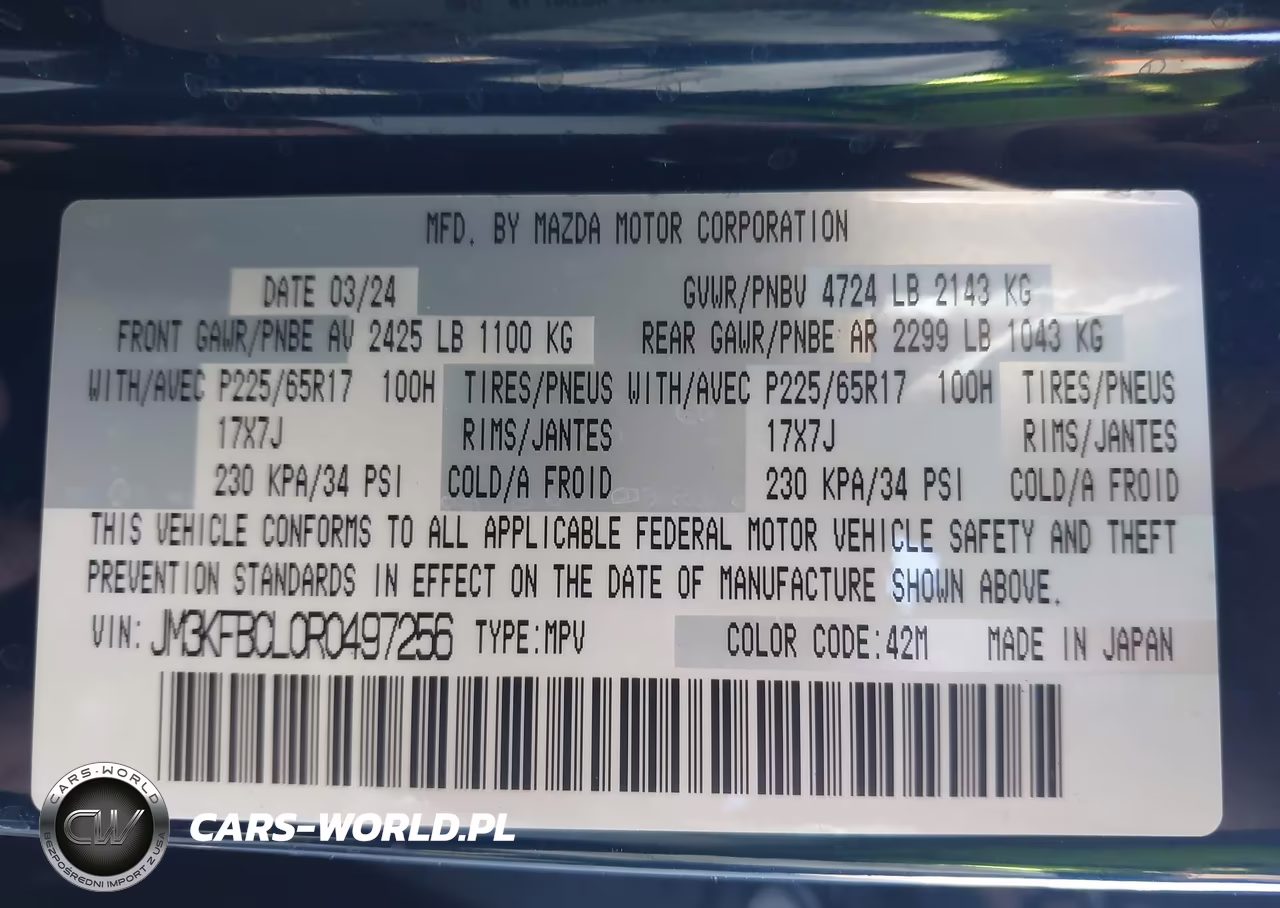 2024 Mazda Cx-5 2.5 S Preferred VIN:JM3KFBCL0R0497256 - 9