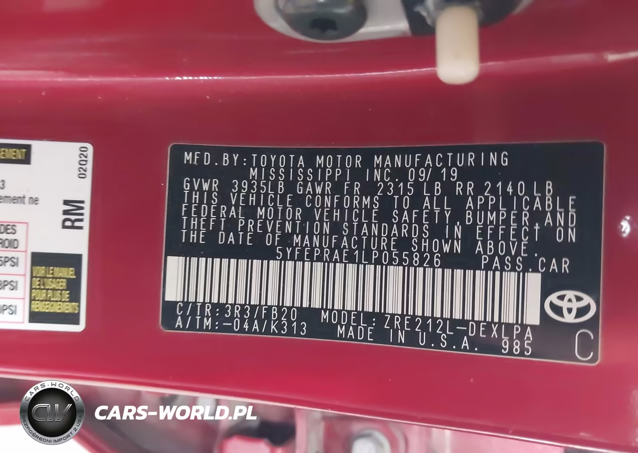 2020 Toyota Corolla Le VIN:5YFEPRAE1LP055826 - 9