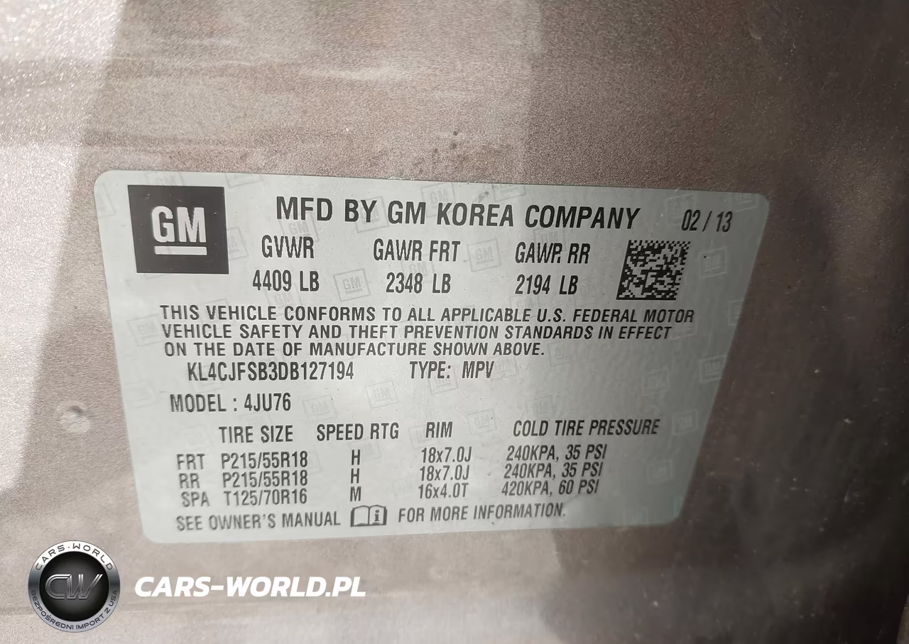 2013 Buick Encore Convenience VIN:KL4CJFSB3DB127194 - 9
