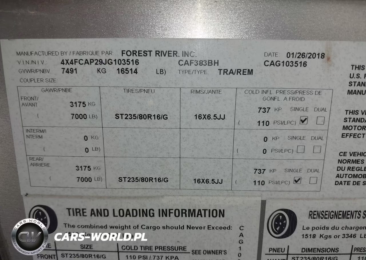 2018 5Th Wheel Other VIN:4X4FCAP29JG103516 - 9