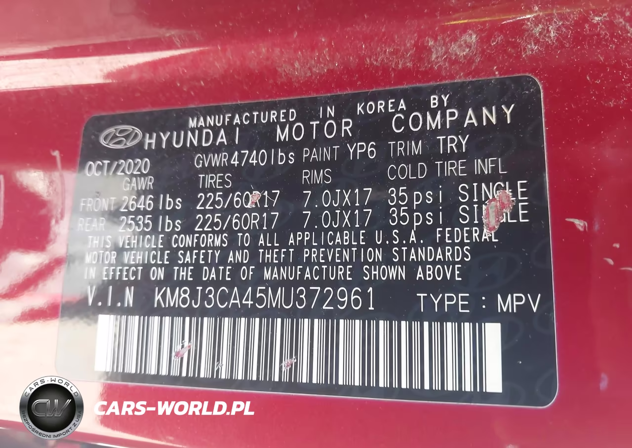 2021 Hyundai Tucson Value VIN:KM8J3CA45MU372961 - 9