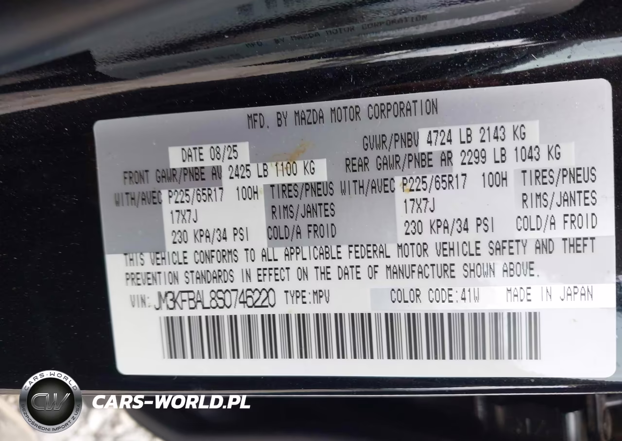 2025 Mazda Cx-5 2.5 S VIN:JM3KFBAL8S0746220 - 9