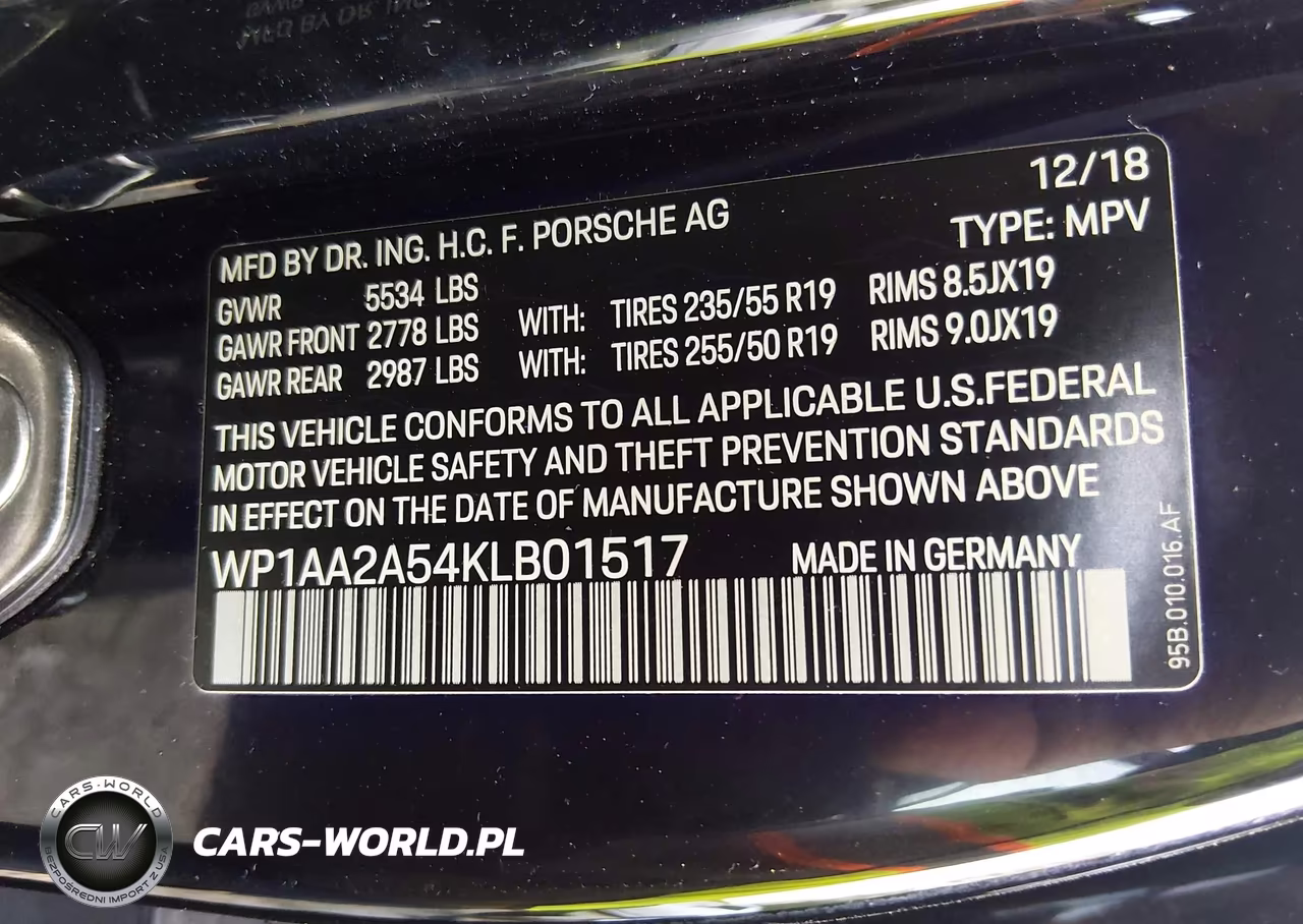 2019 Porsche Macan VIN:WP1AA2A54KLB01517 - 9