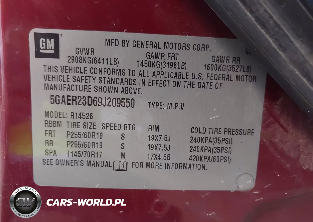 2009 Buick Enclave Cxl VIN:5GAER23D69J209550 - 9