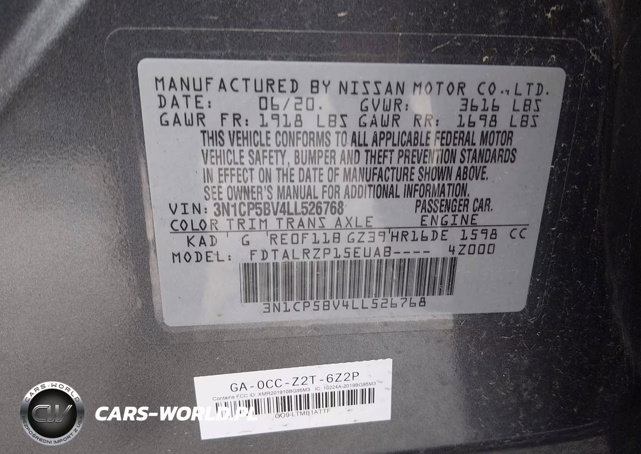 2020 Nissan Kicks S Xtronic Cvt VIN:3N1CP5BV4LL526768 - 9