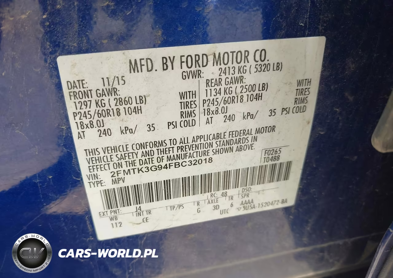 2015 Ford Edge Se VIN:2FMTK3G94FBC32018 - 9