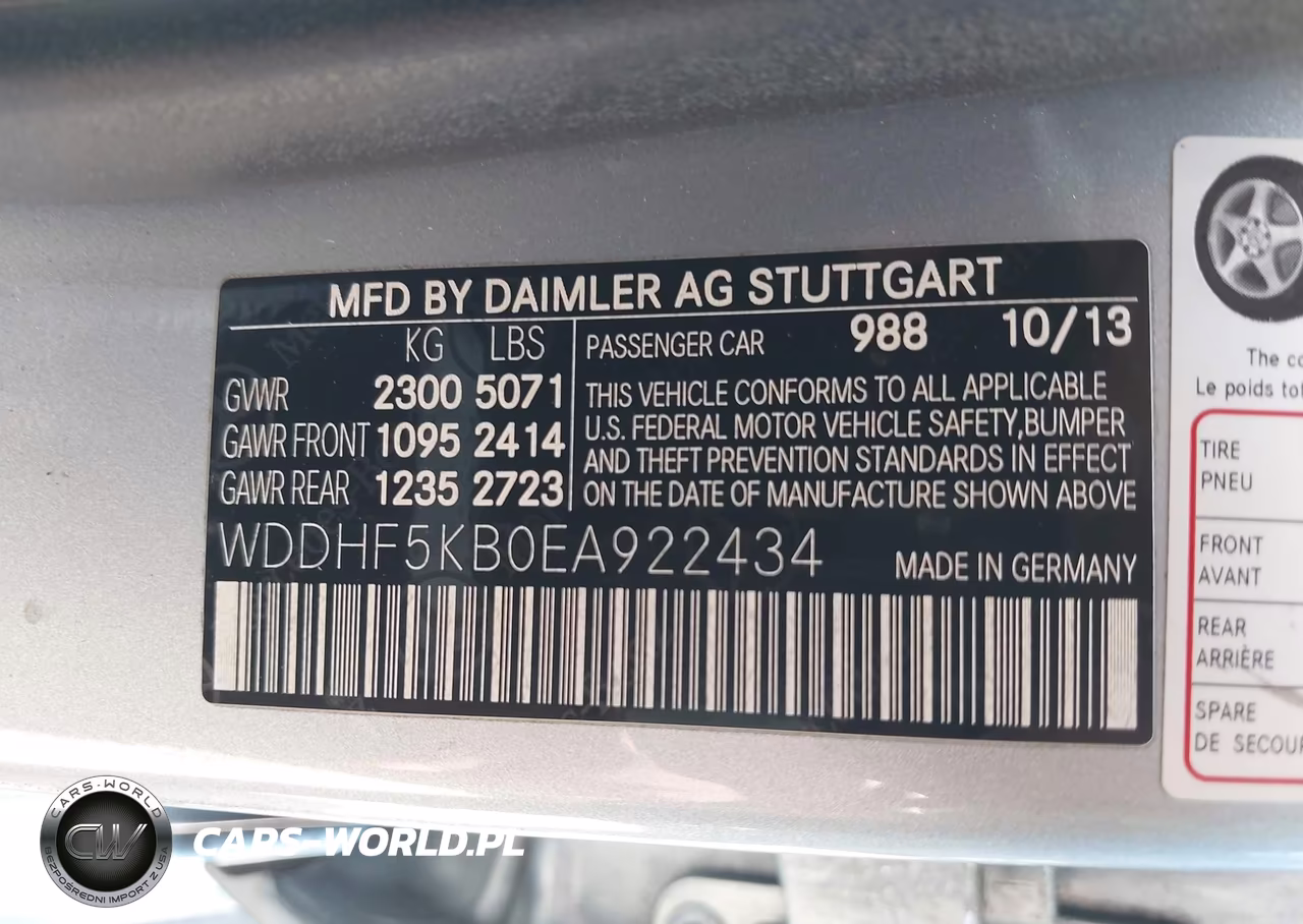 2014 Mercedes-Benz E 350 VIN:WDDHF5KB0EA922434 - 9