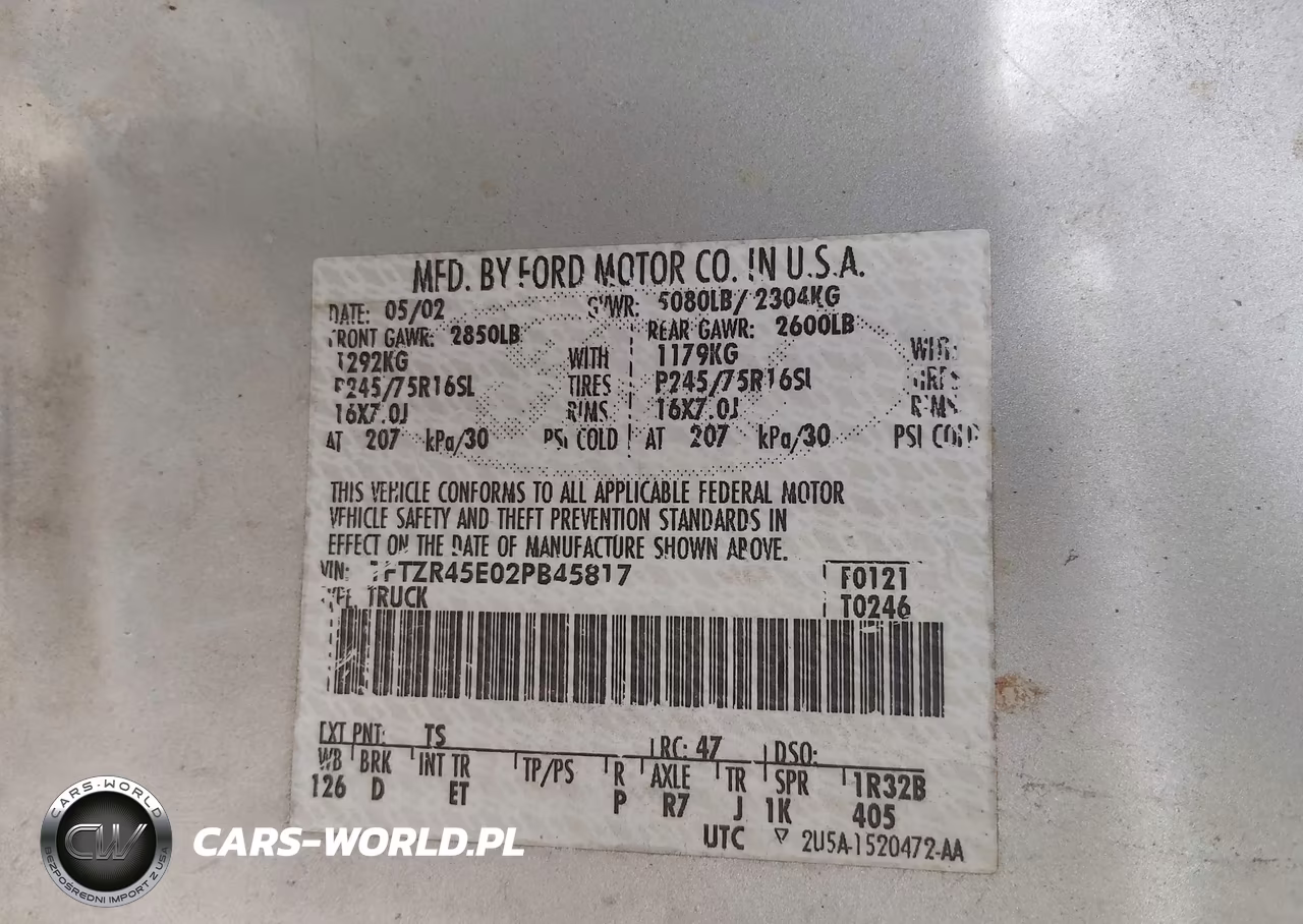2002 Ford Ranger Edge-Xlt VIN:1FTZR45E02PB45817 - 9