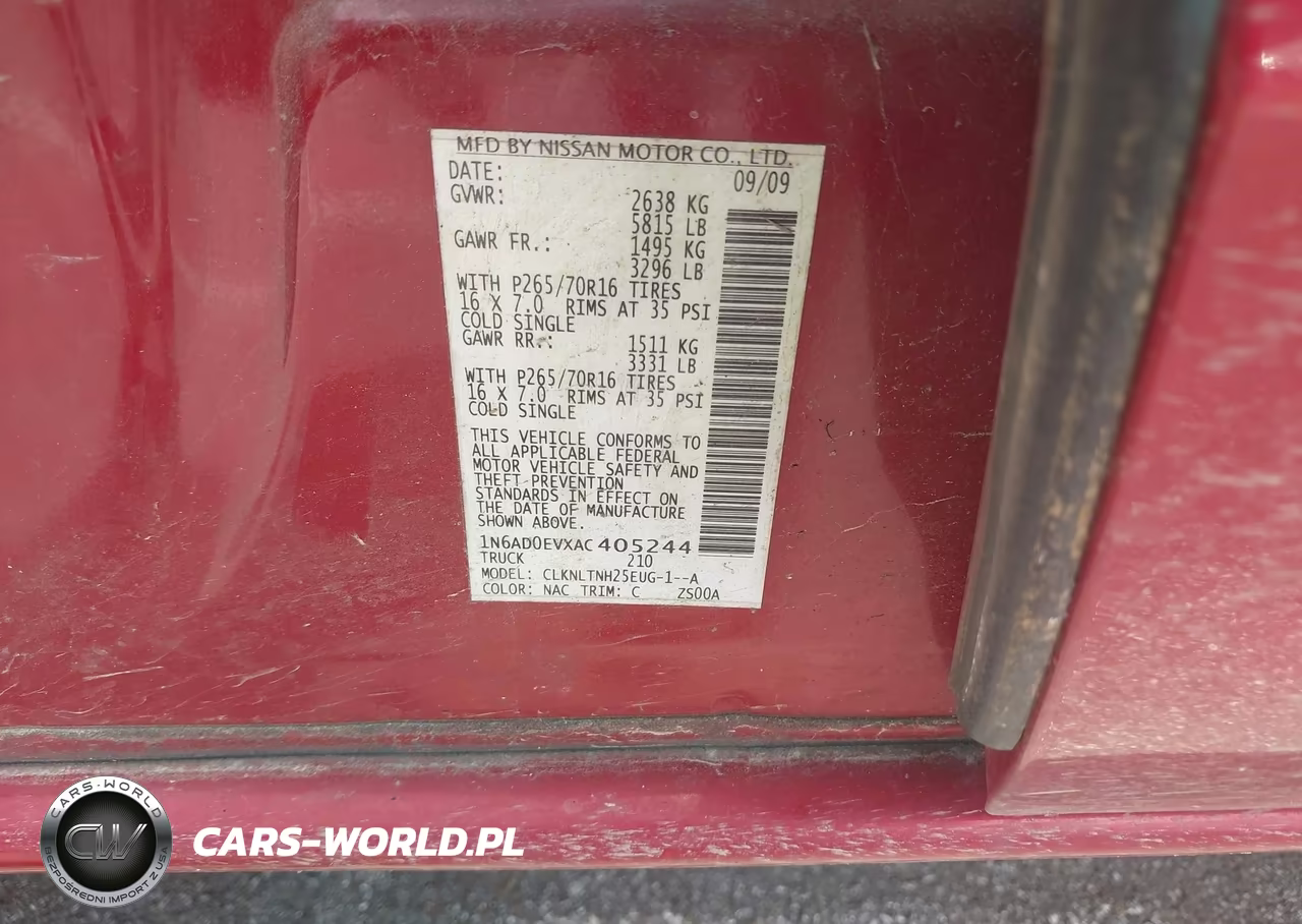 2010 Nissan Frontier Se VIN:1N6AD0EVXAC405244 - 9
