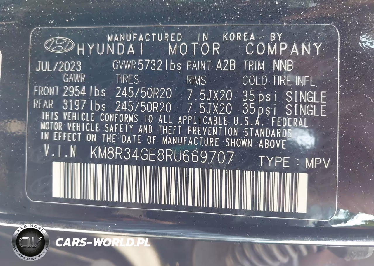 2024 Hyundai Palisade Xrt VIN:KM8R34GE8RU669707 - 9