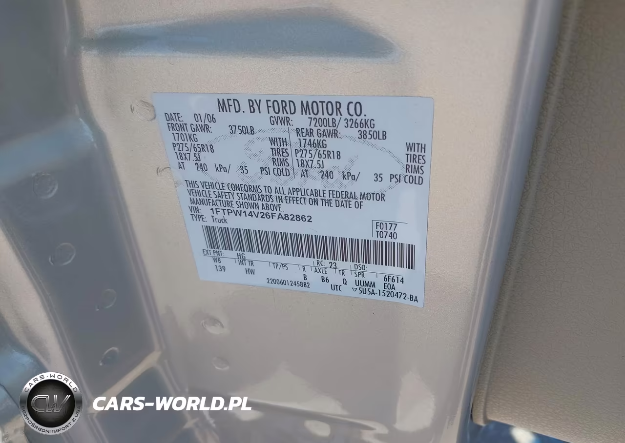 2006 Ford F-150 Fx4-Lariat-Xlt VIN:1FTPW14V26FA82862 - 9