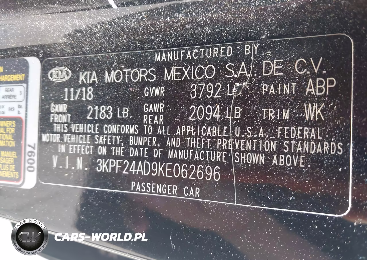 2019 Kia Forte Fe VIN:3KPF24AD9KE062696 - 9