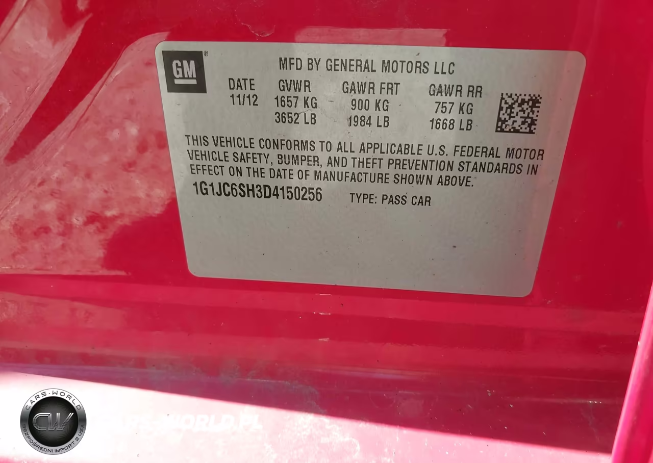2013 Chevrolet Sonic Lt Auto VIN:1G1JC6SH3D4150256 - 9