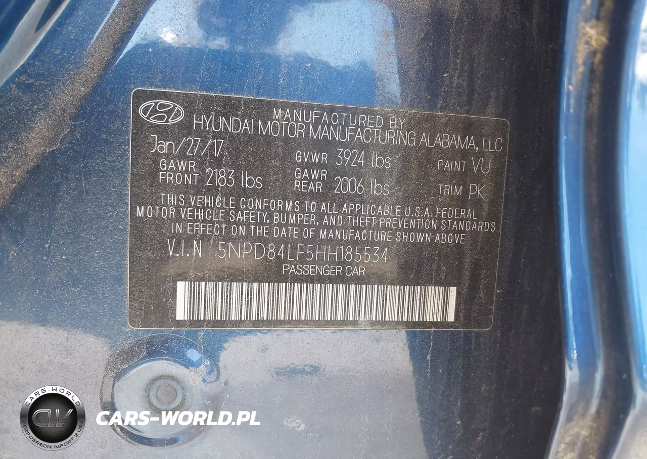 2017 Hyundai Elantra Se VIN:5NPD84LF5HH185534 - 9