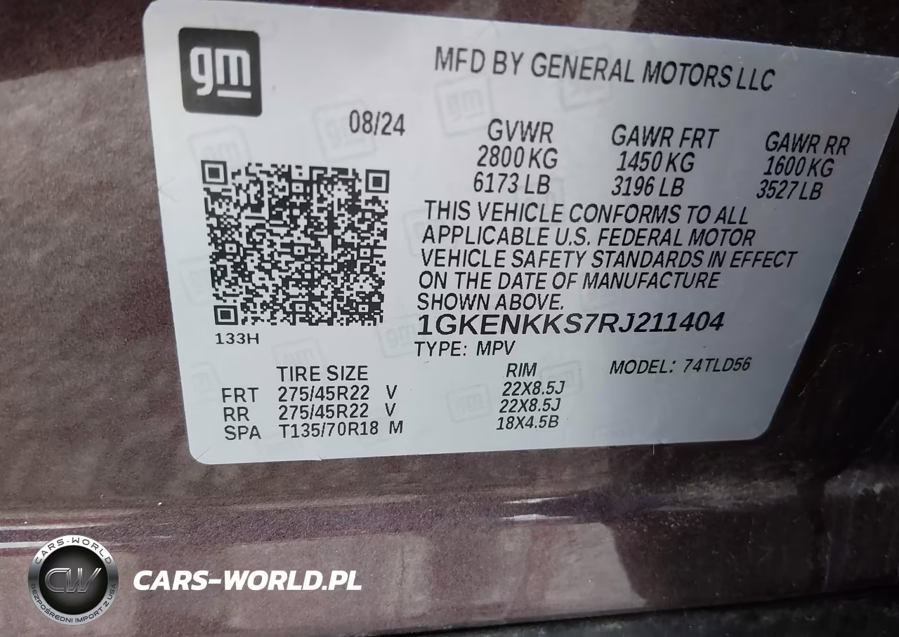 2024 GMC Acadia Fwd Elevation VIN:1GKENKKS7RJ211404 - 9