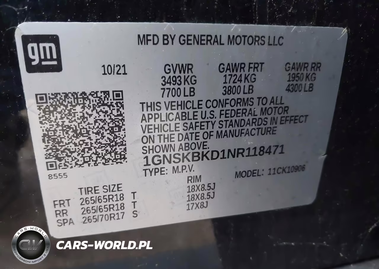 2022 Chevrolet Suburban 4Wd Ls VIN:1GNSKBKD1NR118471 - 9