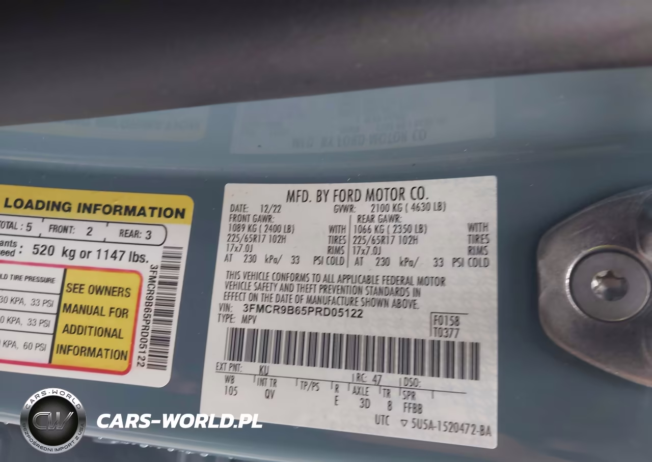 2023 Ford Bronco Sport Big Bend VIN:3FMCR9B65PRD05122 - 9
