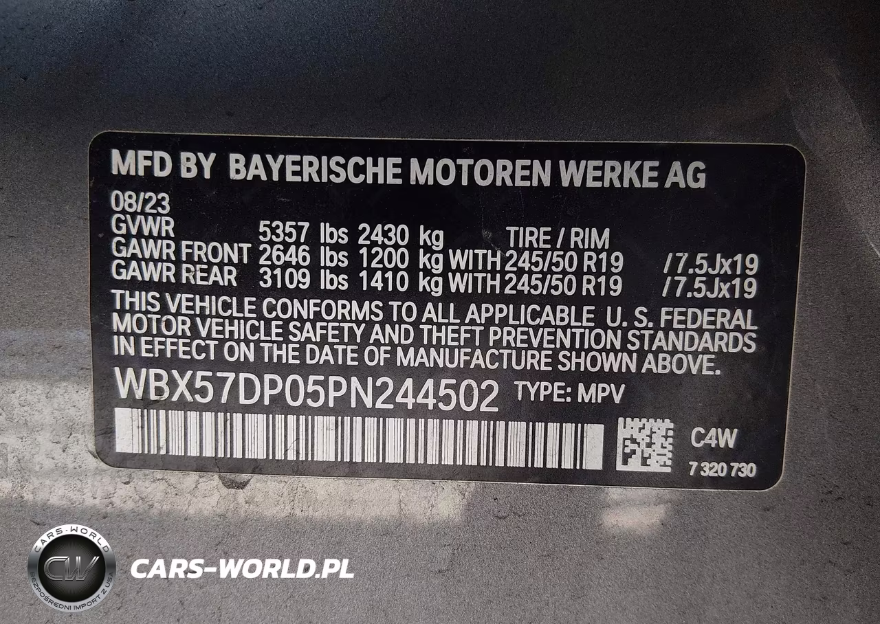 2023 BMW X3 xDrive30I VIN:WBX57DP05PN244502 - 9