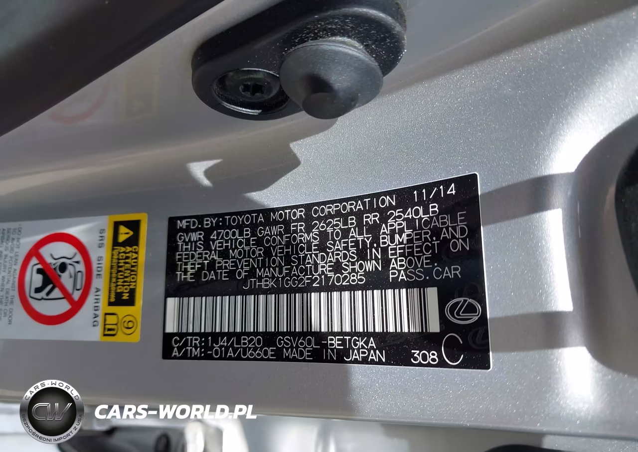 2015 Lexus Es 350 VIN:JTHBK1GG2F2170285 - 9