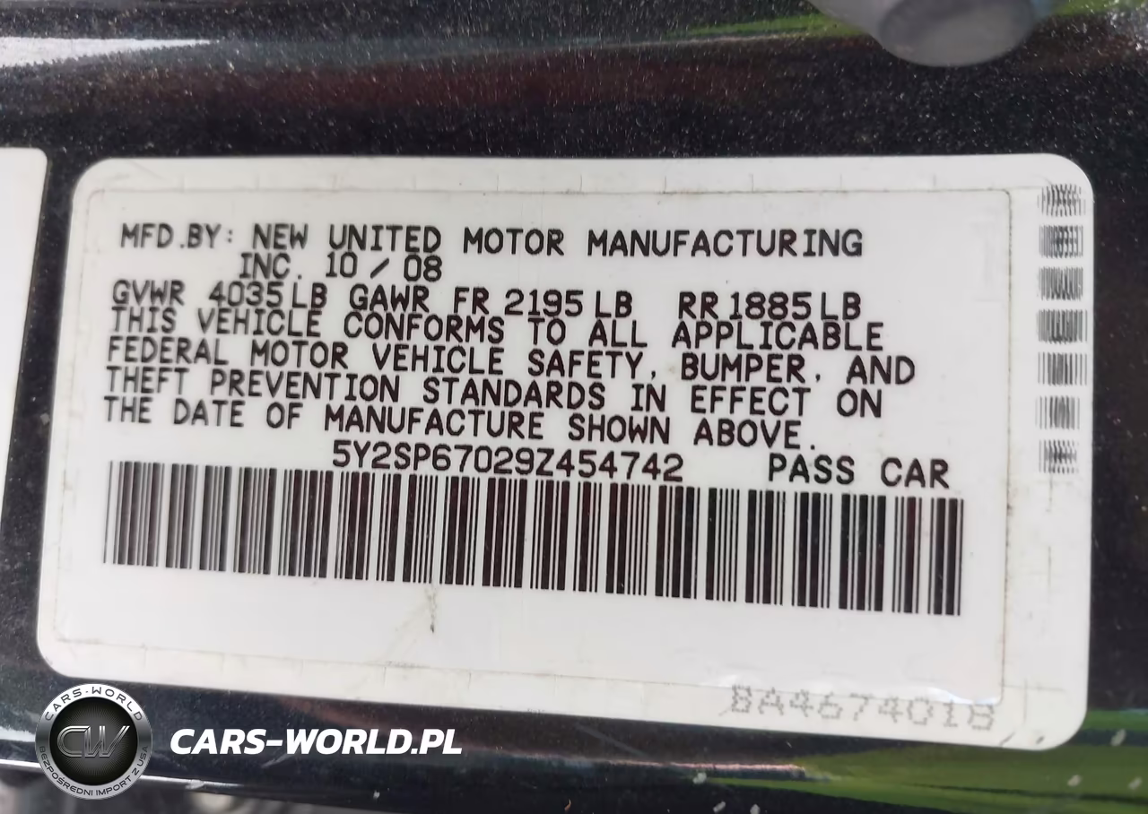 2009 Pontiac Vibe VIN:5Y2SP67029Z454742 - 9