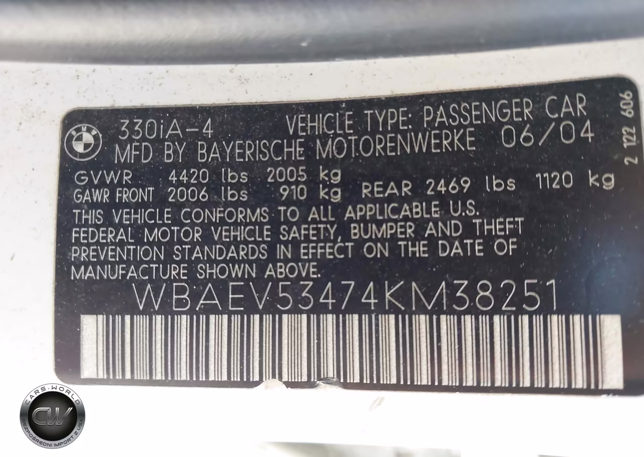 2004 BMW 330I VIN:WBAEV53474KM38251 - 9