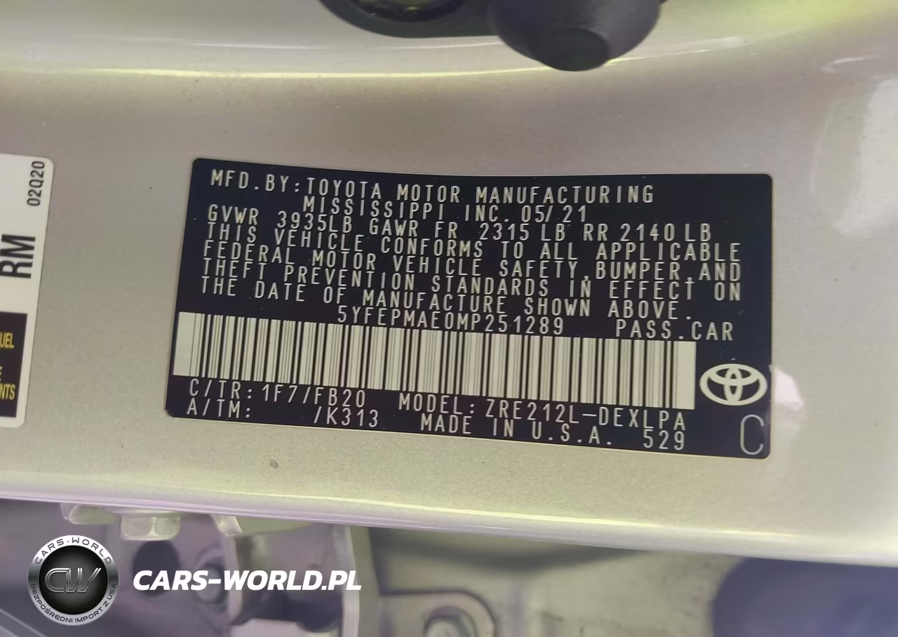 2021 Toyota Corolla Le VIN:5YFEPMAE0MP251289 - 9