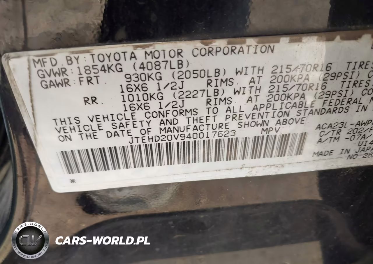 2004 Toyota Rav4 VIN:JTEHD20V940017623 - 9