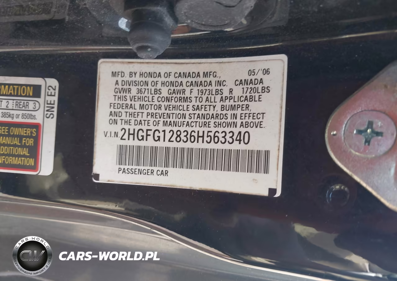 2006 Honda Civic Ex VIN:2HGFG12836H563340 - 9