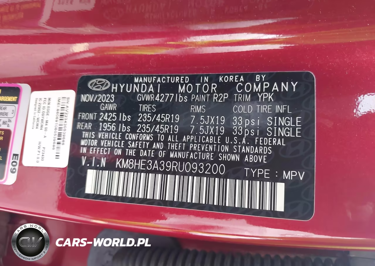 2024 Hyundai Kona Limited VIN:KM8HE3A39RU093200 - 9
