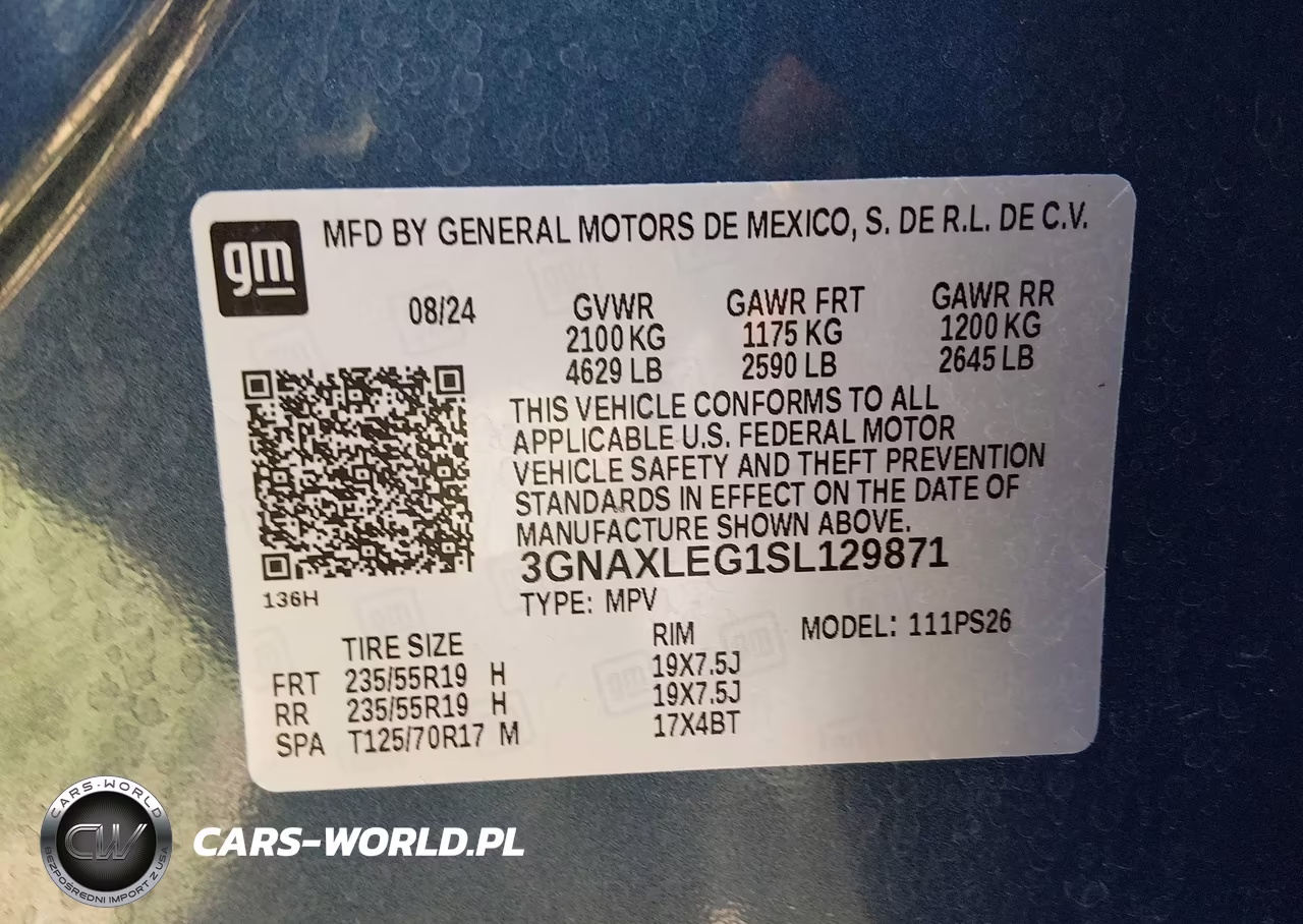 2025 Chevrolet Equinox Fwd Rs VIN:3GNAXLEG1SL129871 - 9