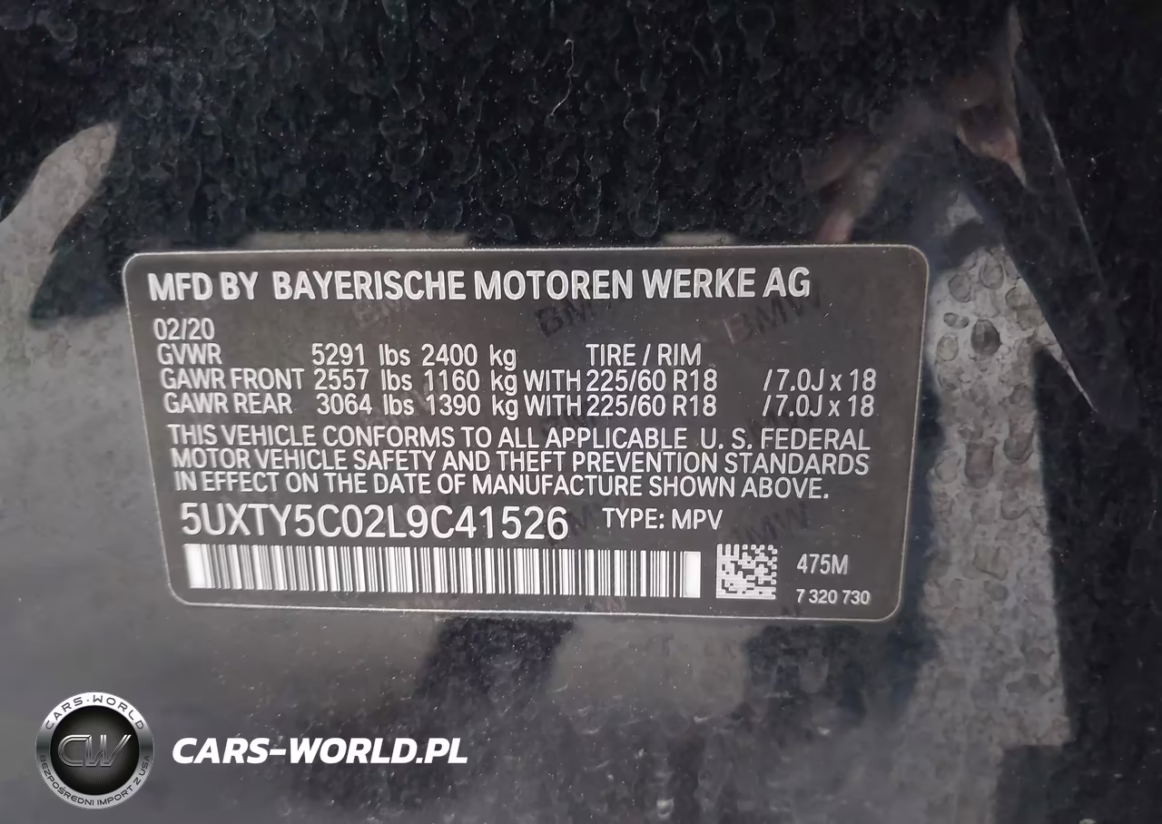 2020 BMW X3 xDrive30I VIN:5UXTY5C02L9C41526 - 9
